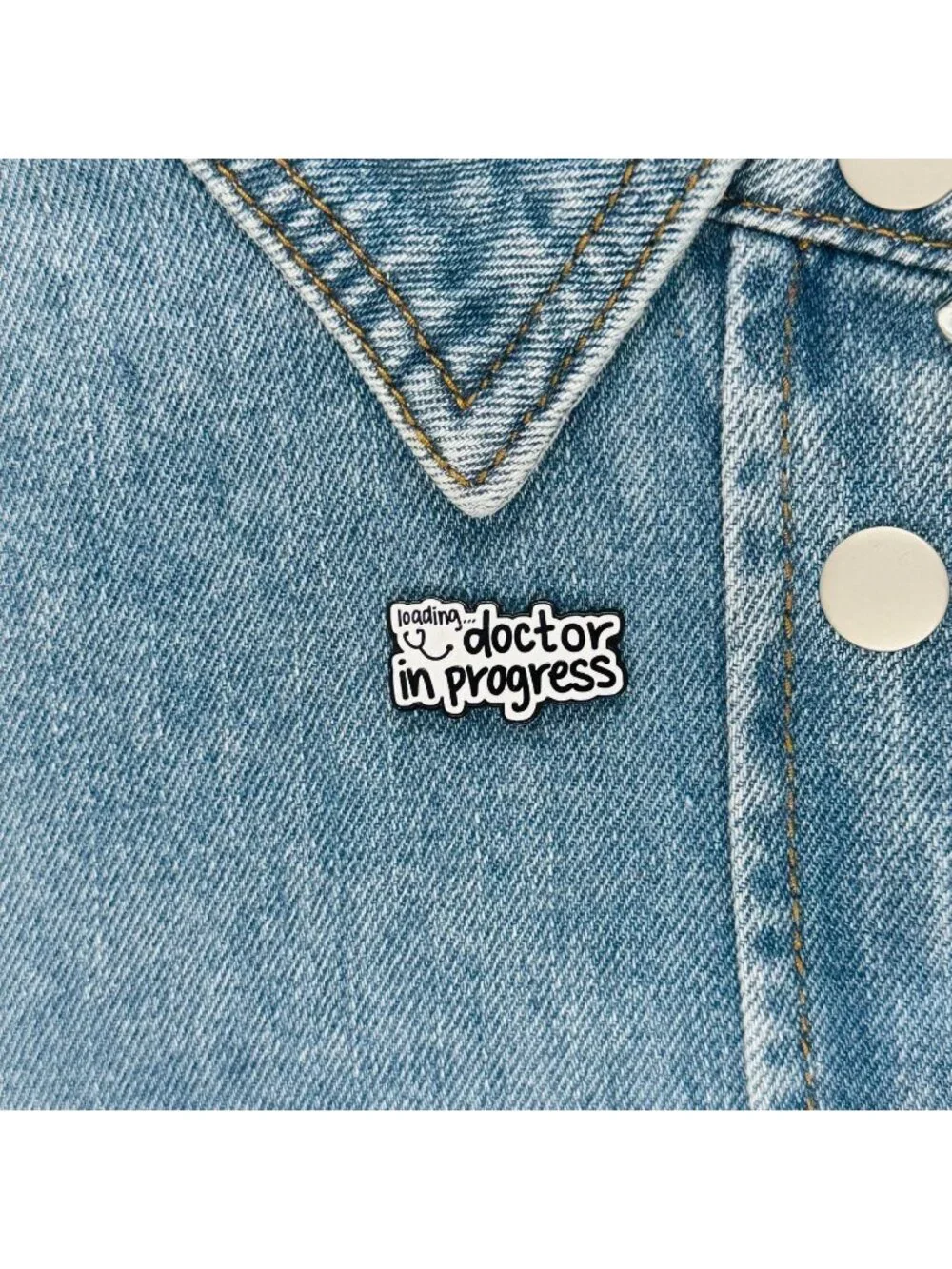 ⭐New Oz Enamel Pin Doctor in Progress Medical Themed Brooch White medical gift